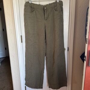 Athleta olive green pants Sz 14 Tall